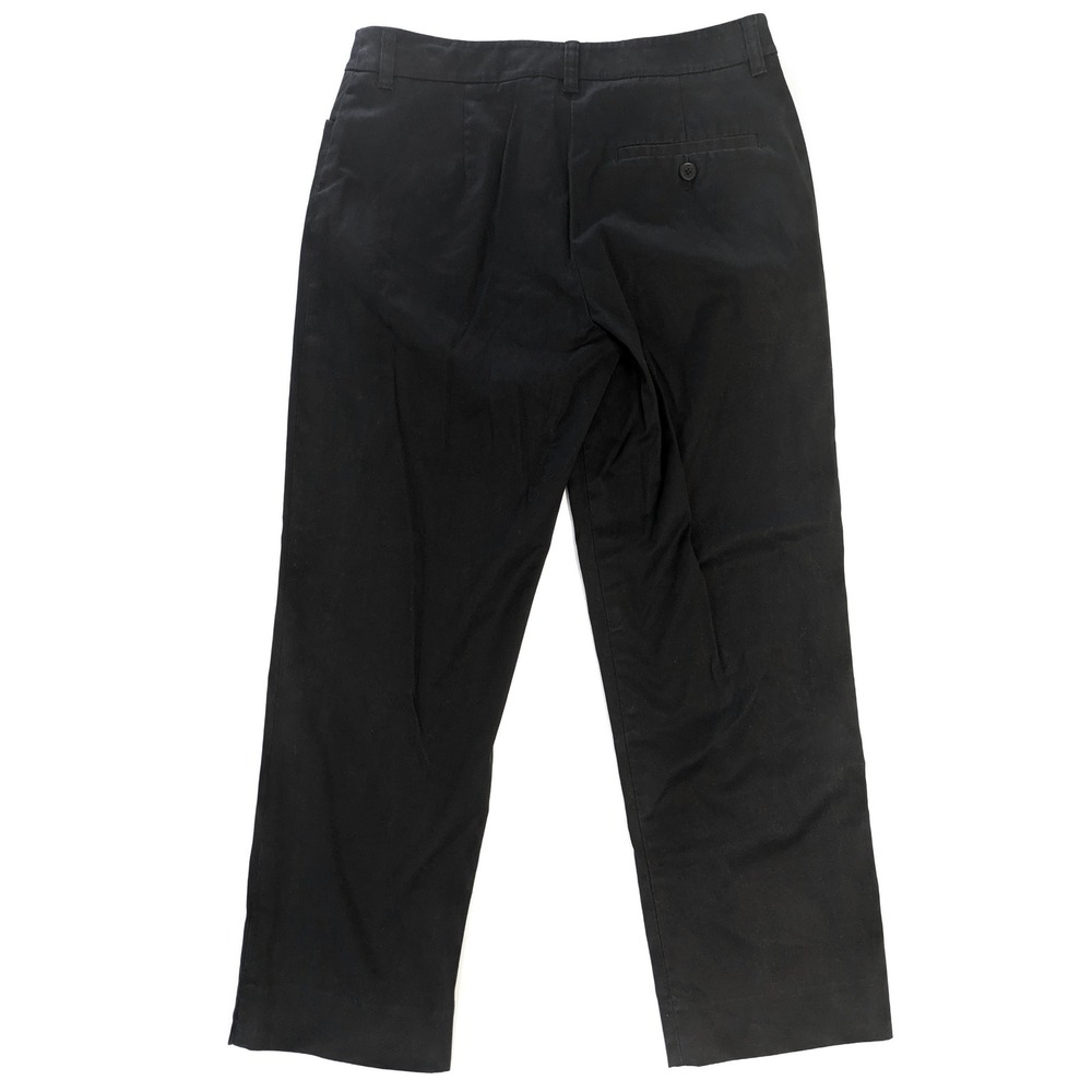 Jones New York Signature Black Dress Pants Petite 8P Cotton Stretch Straight Leg - Picture 2 of 5